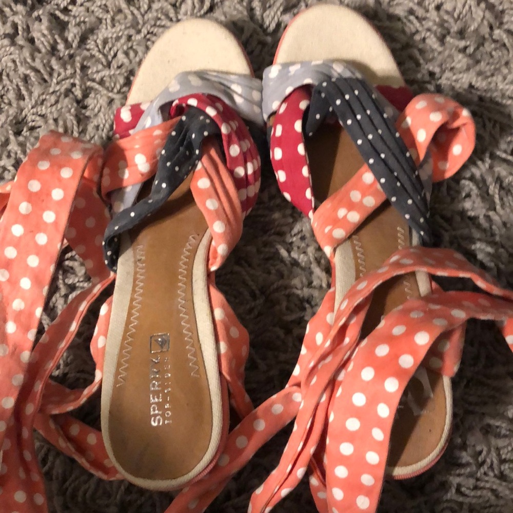 Never worn Sperry topsiders wedges